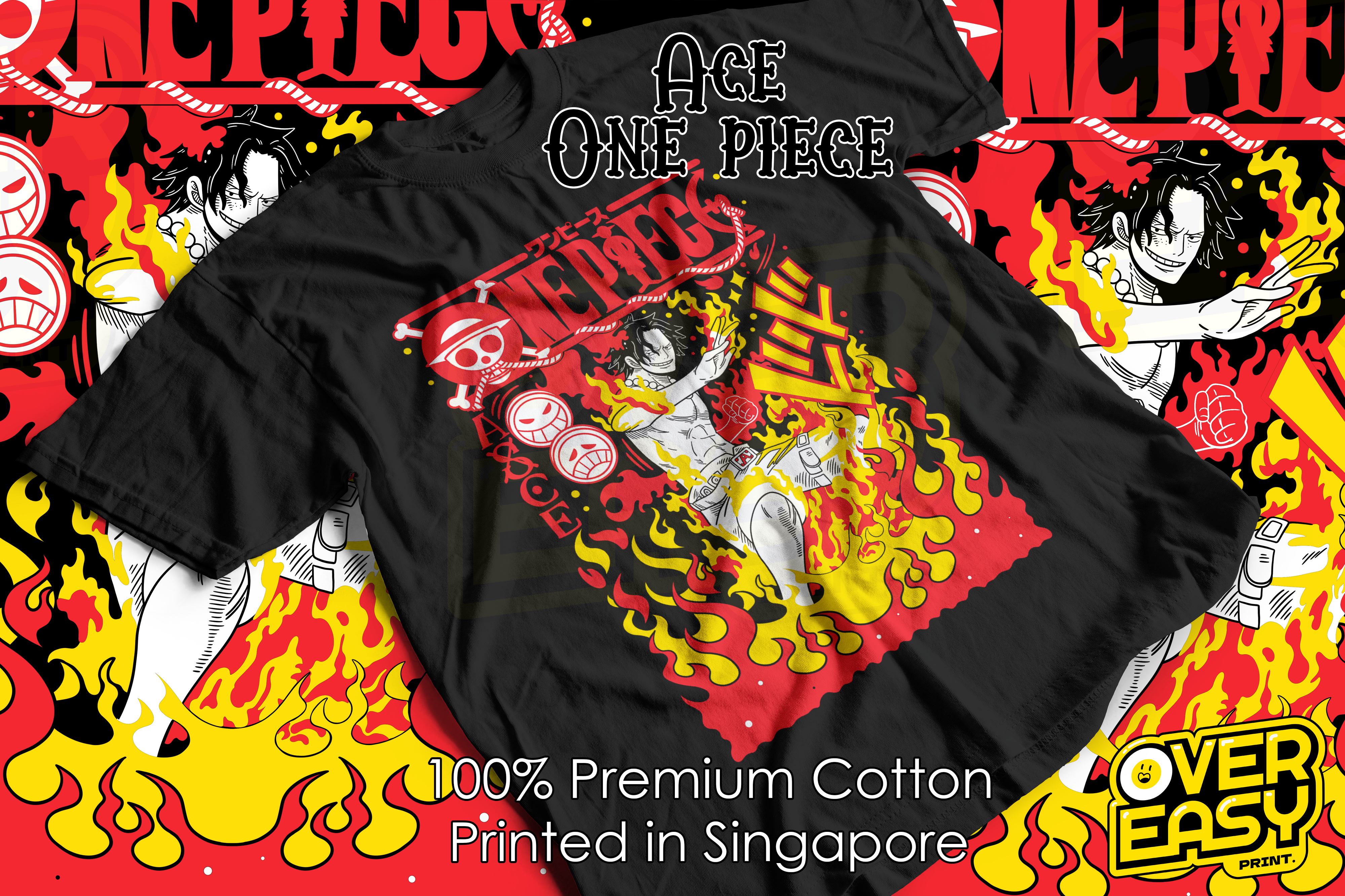 Ace One Piece FANART Anime T-Shirt