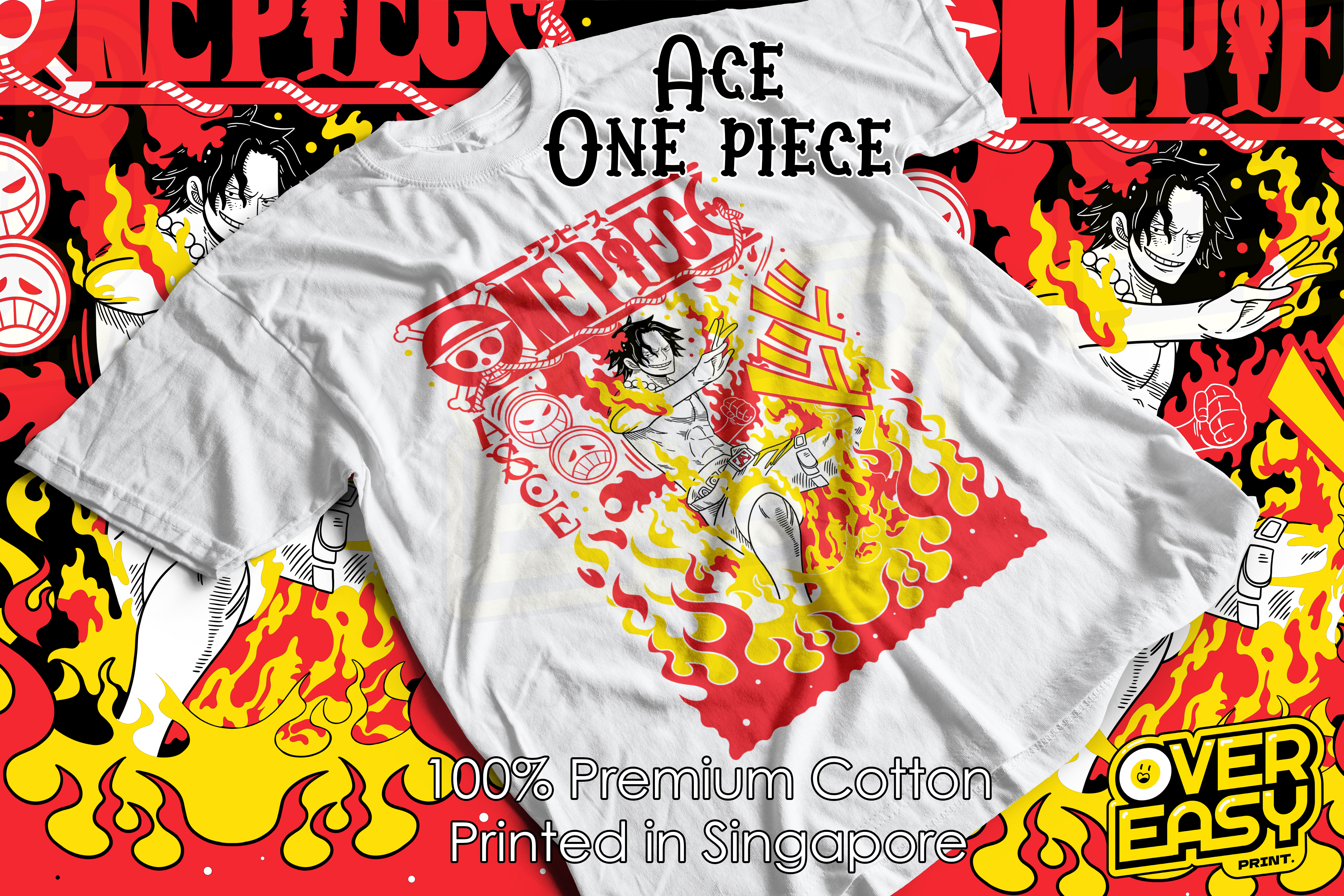 Ace One Piece FANART Anime T-Shirt