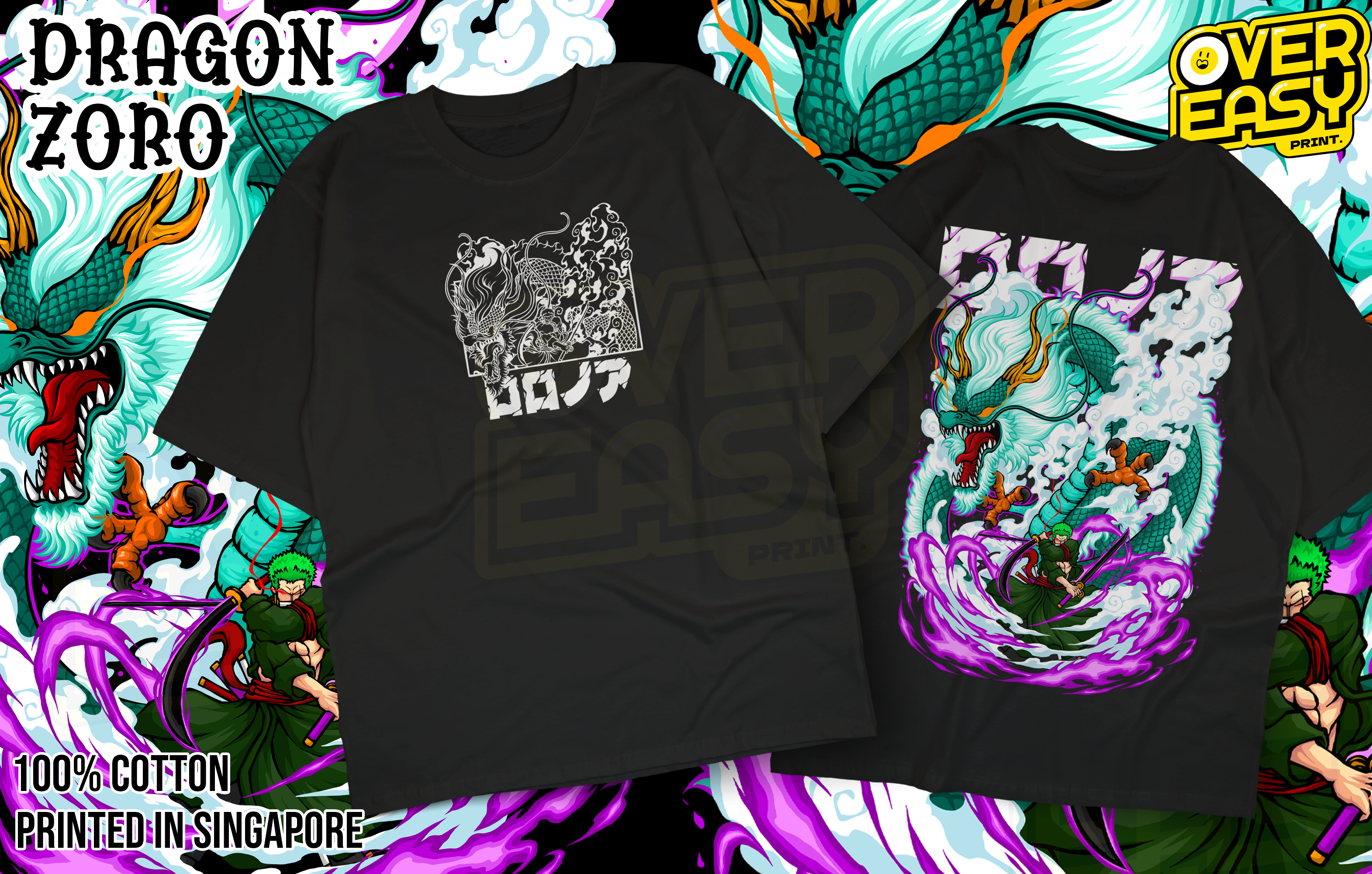 Zoro Dragon One Piece Anime Fanart T-Shirt