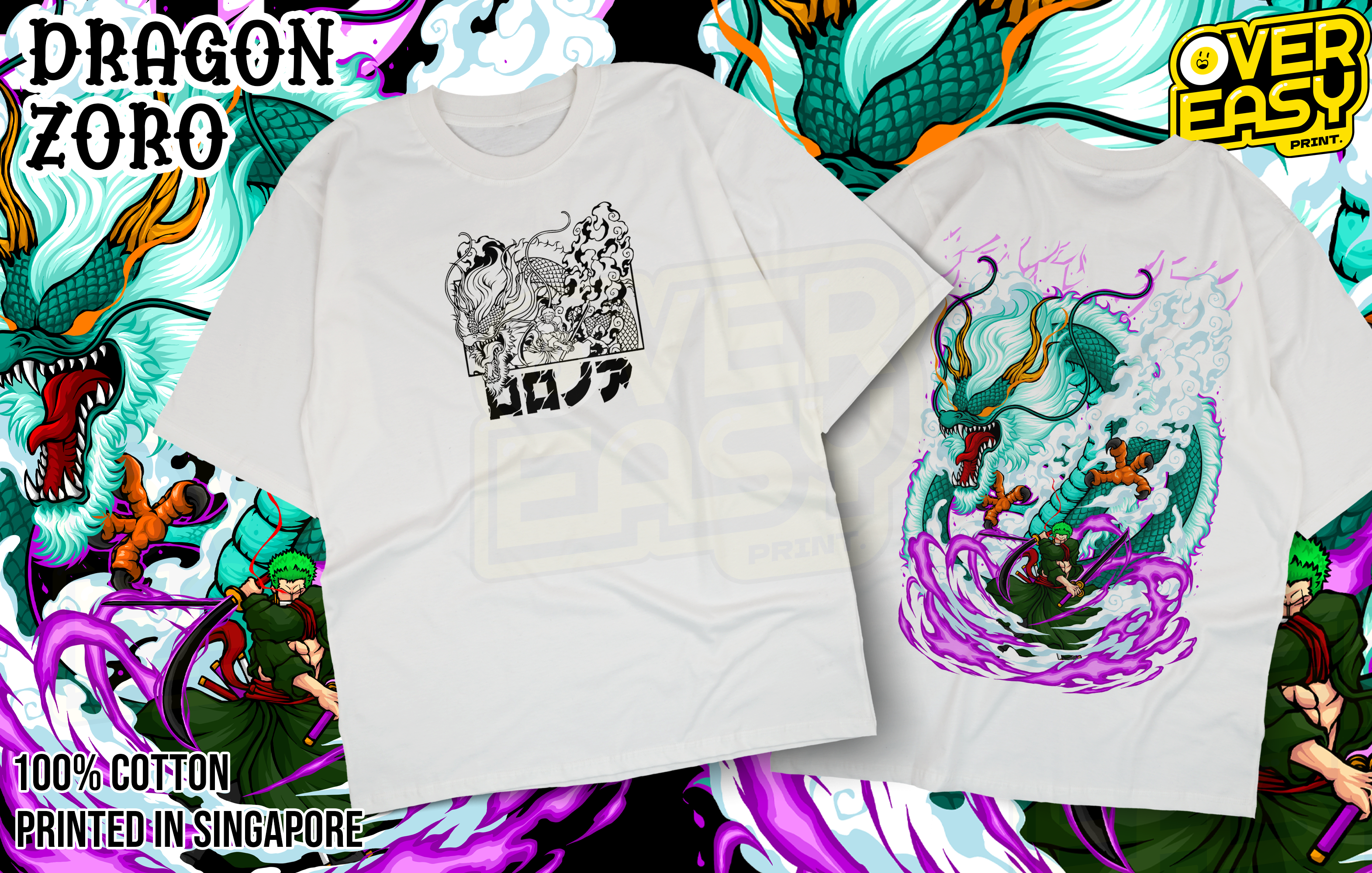 Zoro Dragon One Piece Anime Fanart T-Shirt