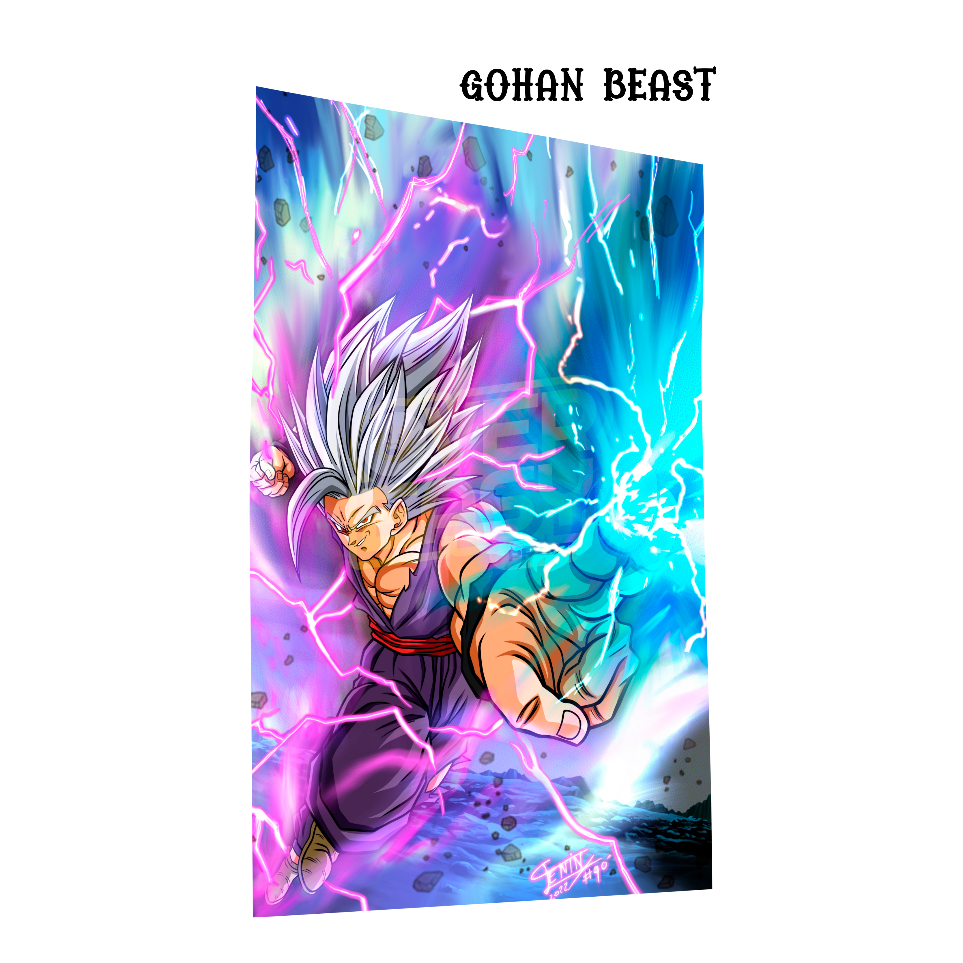 Gohan Beast Dragon Ball Z Fanart HD Super Glossy Metal Print