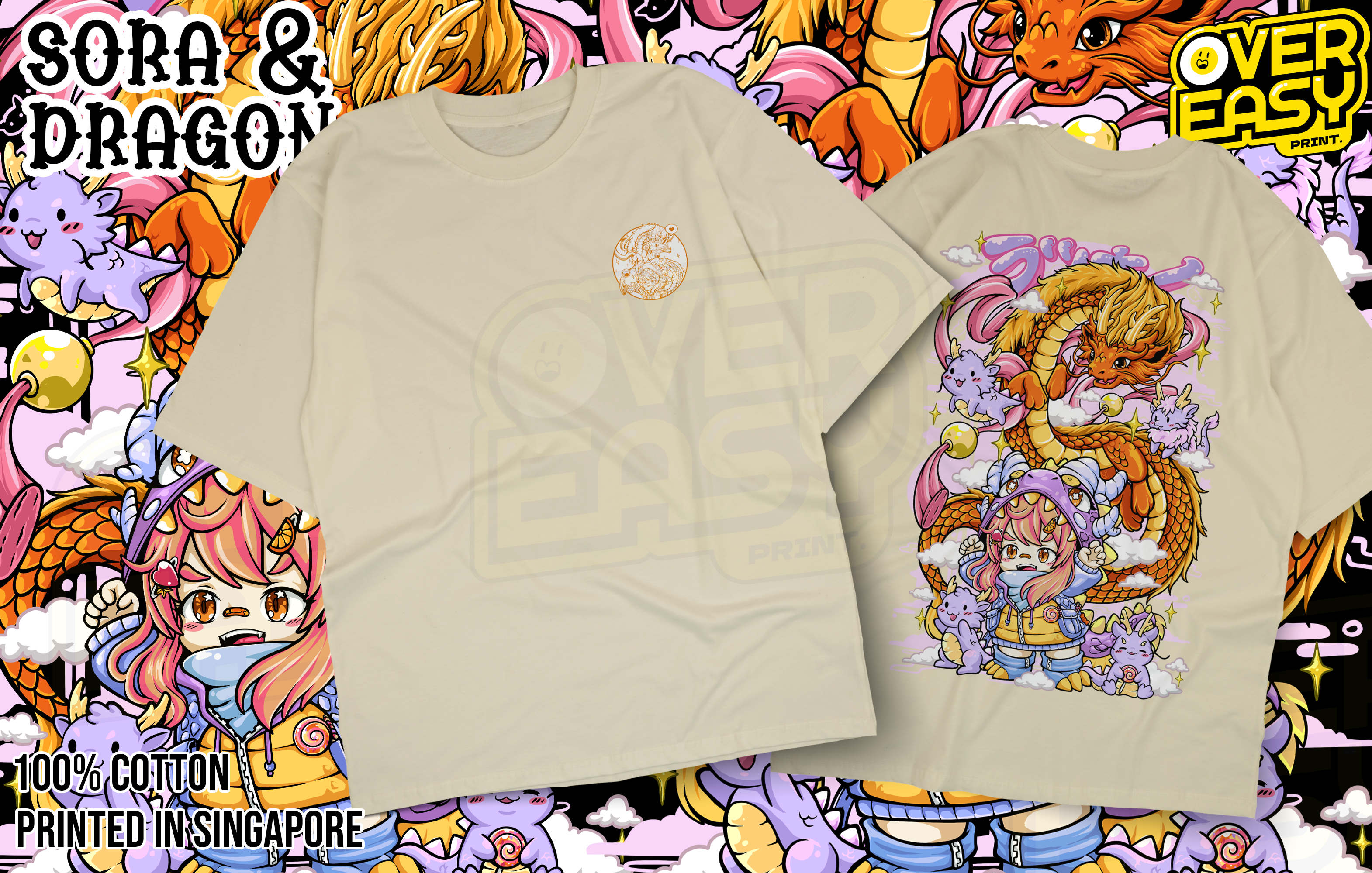 Sora & Dragon Mascot Fanart T-Shirt