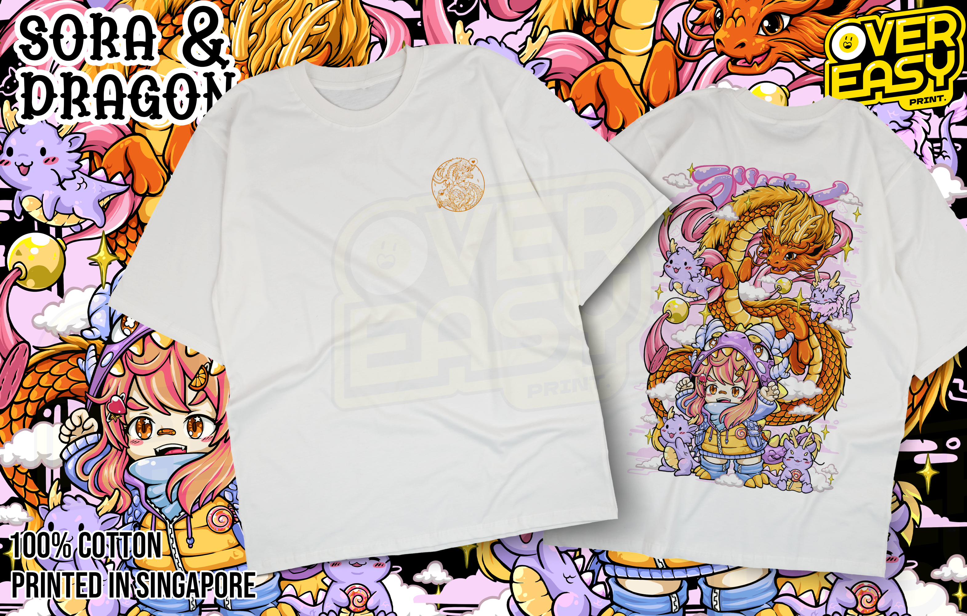Sora & Dragon Mascot Fanart T-Shirt