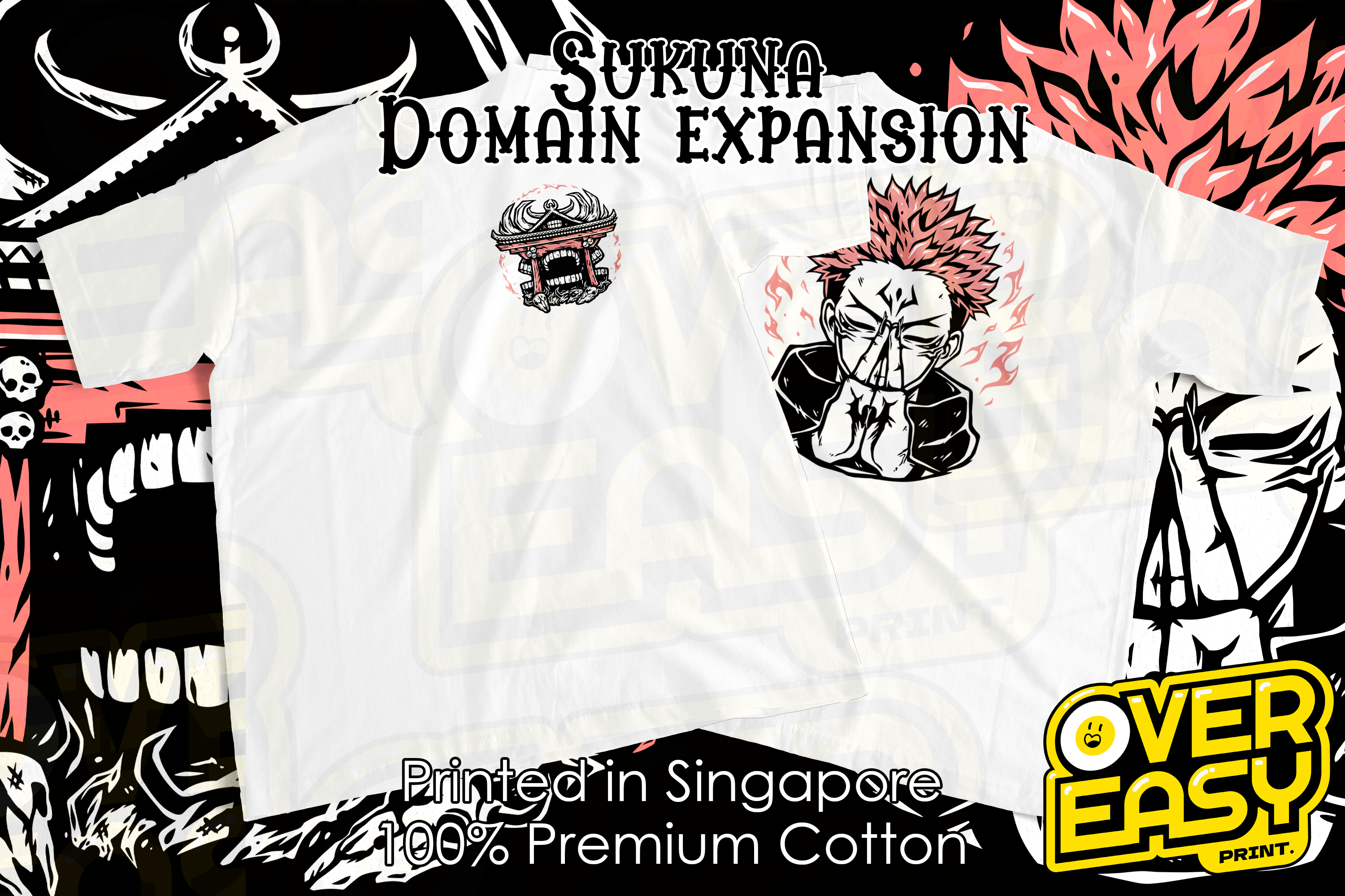 Sukuna Domain Expansion Jujutsu Kaisen Fanart T-Shirt