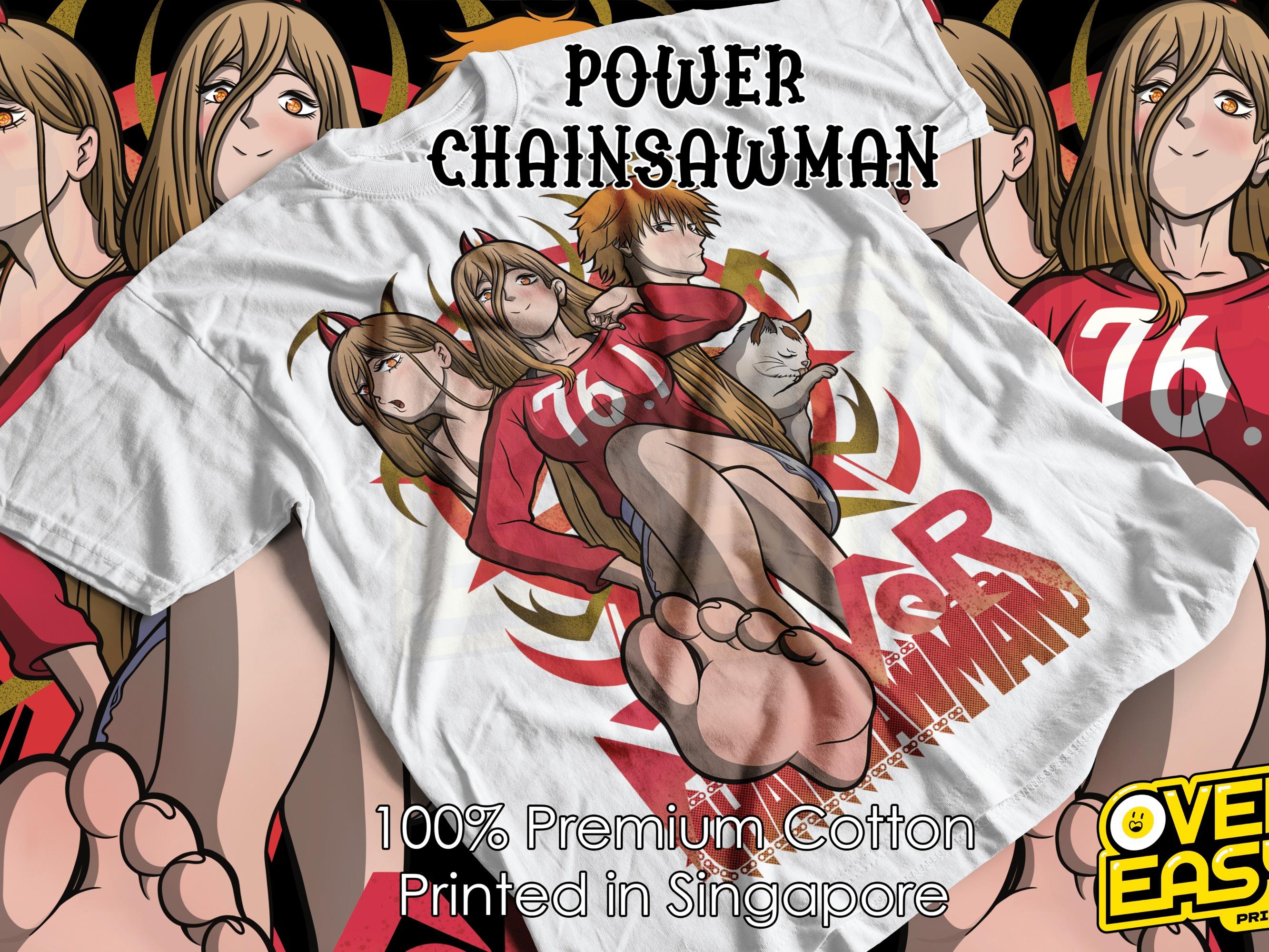 Power Chainsaw Man Inspired FANART Anime T-Shirt