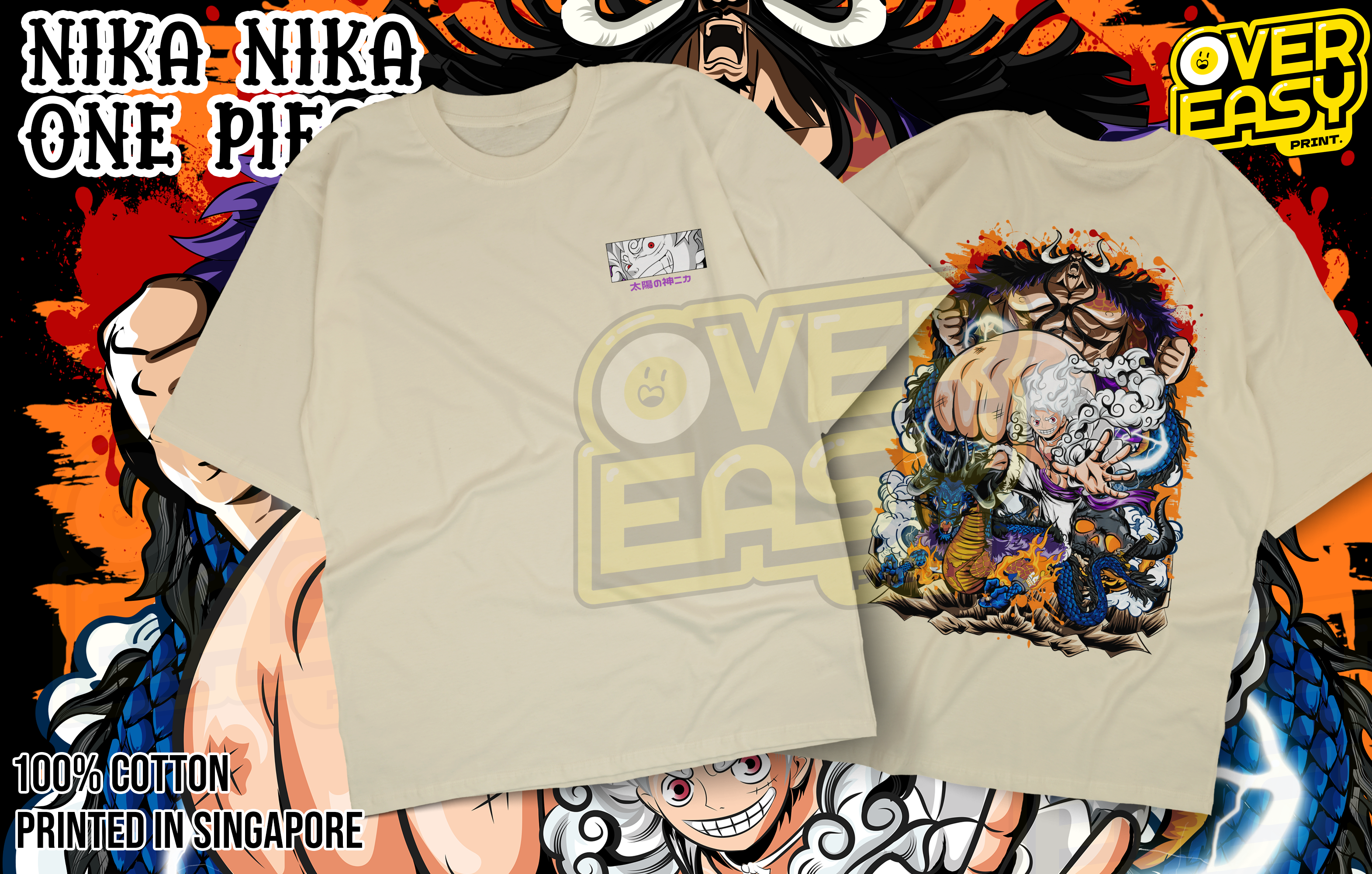 Nika Nika One Piece Anime Fanart T-Shirt