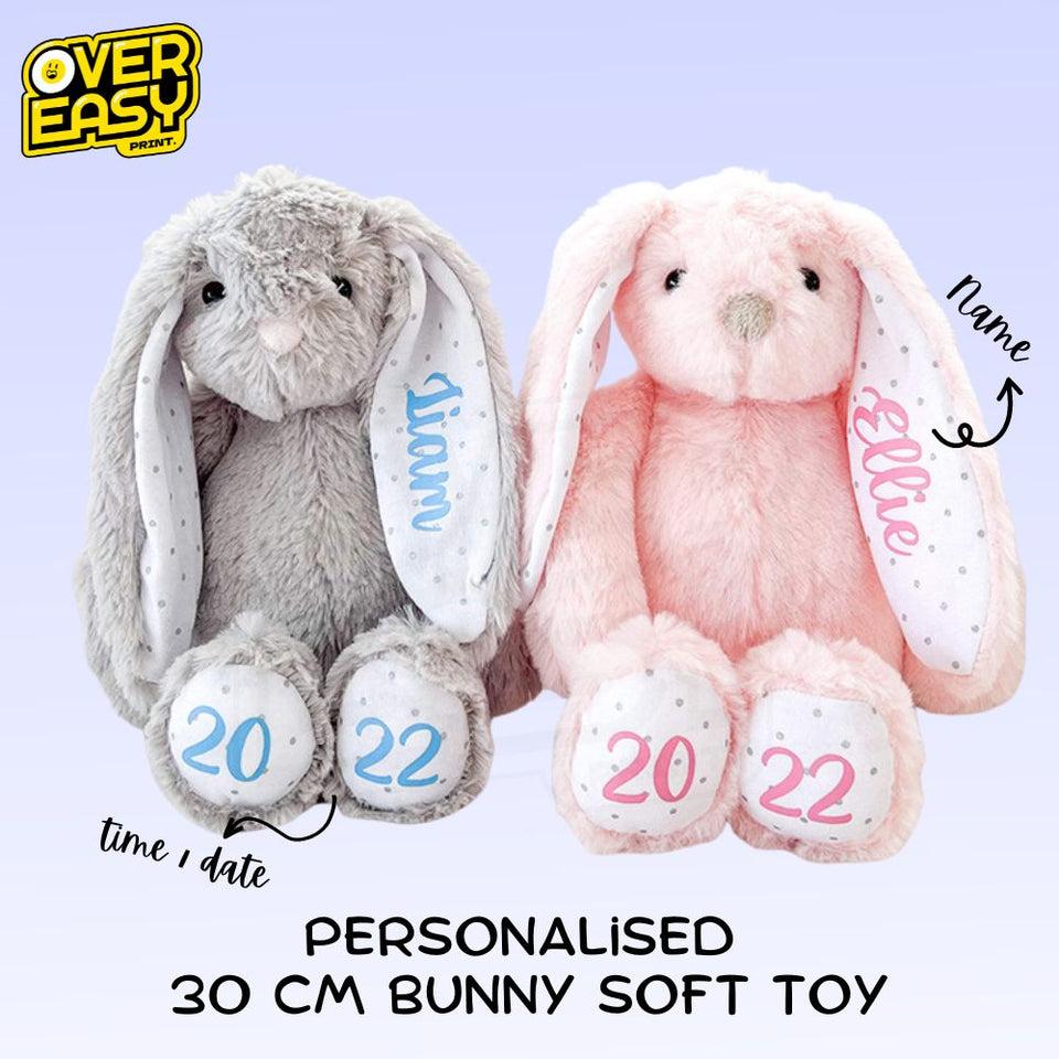 Adorable 30cm Customized Name Bunny Comfort Soft Toy: Personalized Cuddles for Your Little One