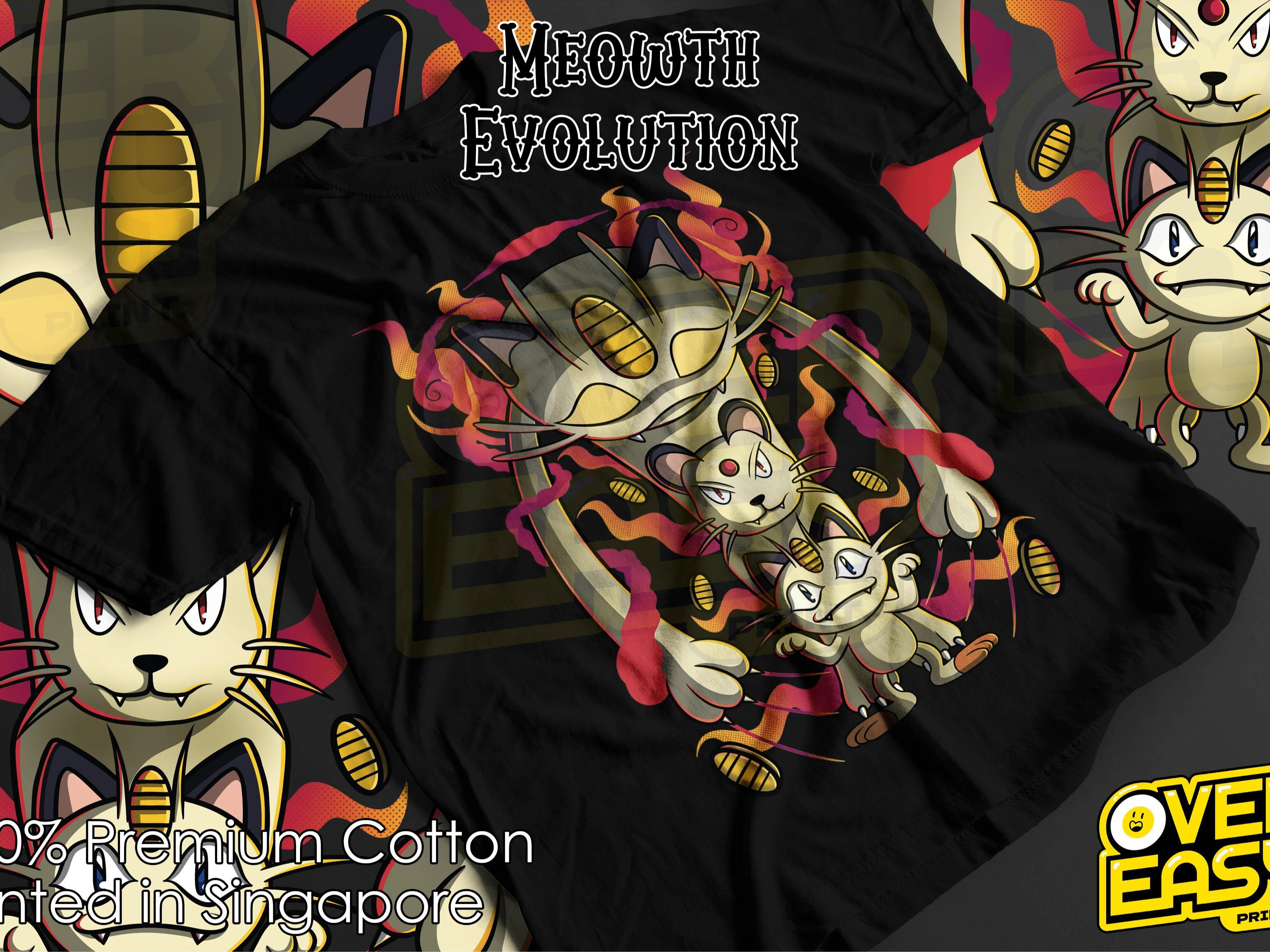 Meowth Evolution Pokemon Fanart T-Shirt
